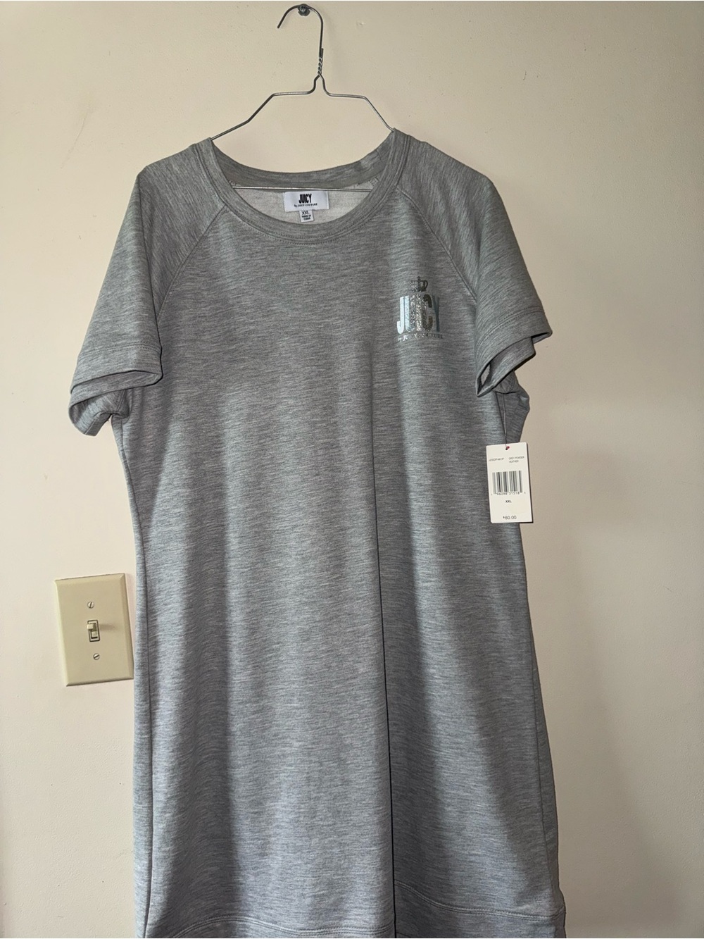 Juicy Couture Kids' Heather Gray Short Sleeve Casual Dress